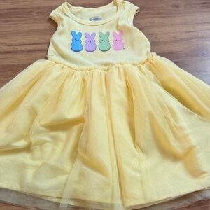Kids Yellow Tulle Bunny Dress - Cute Sleeveless Party Dress